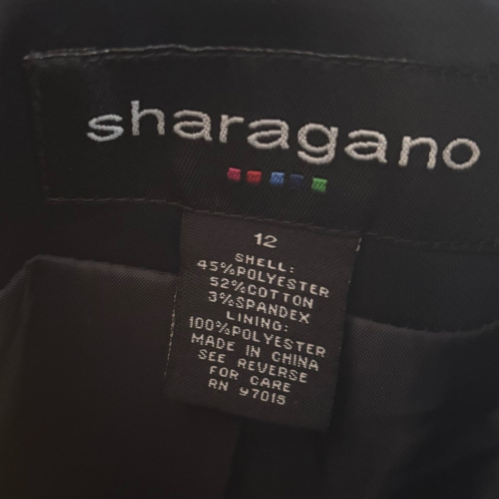 Sharagano’s Women’s Navy Blue Blazer w/ White Trim-size 12 - Picture 10 of 11